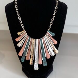Multi-Color Metal Collar Necklace